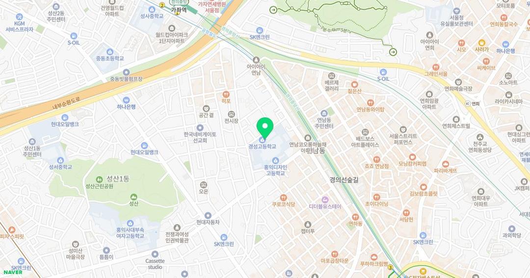 홍익대학교사범대학부속유치원 위치 지도