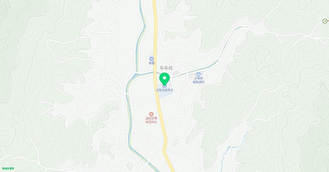 군북초등학교병설유치원 위치 지도