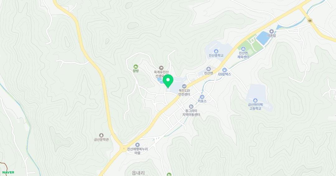 진산초등학교병설유치원 위치 지도