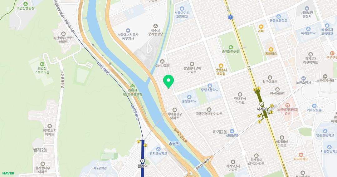 학여울유치원 위치 지도