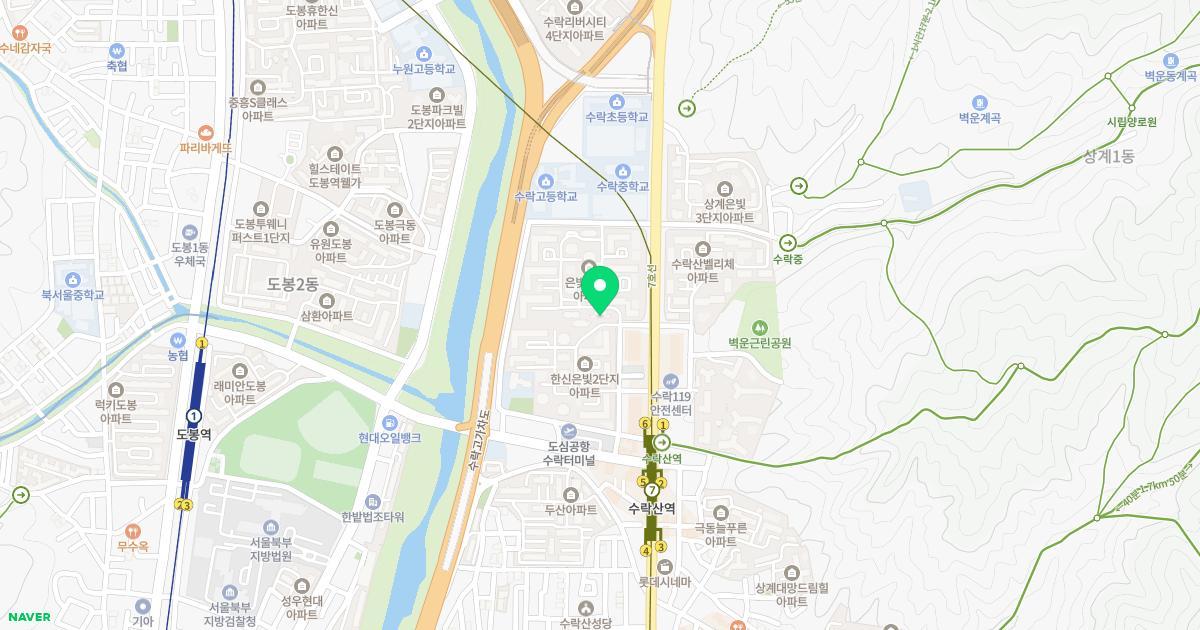 서울수락산유치원 위치 지도