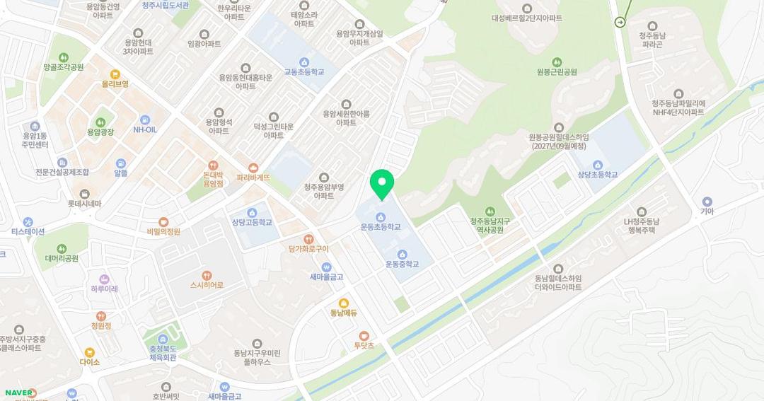 운동초등학교병설유치원 위치 지도