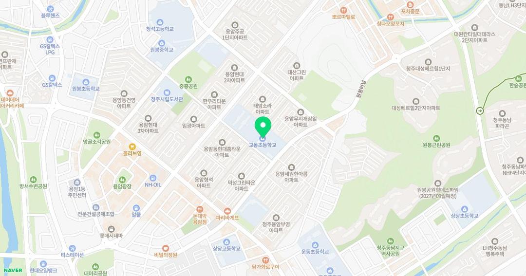 교동초등학교병설유치원 위치 지도