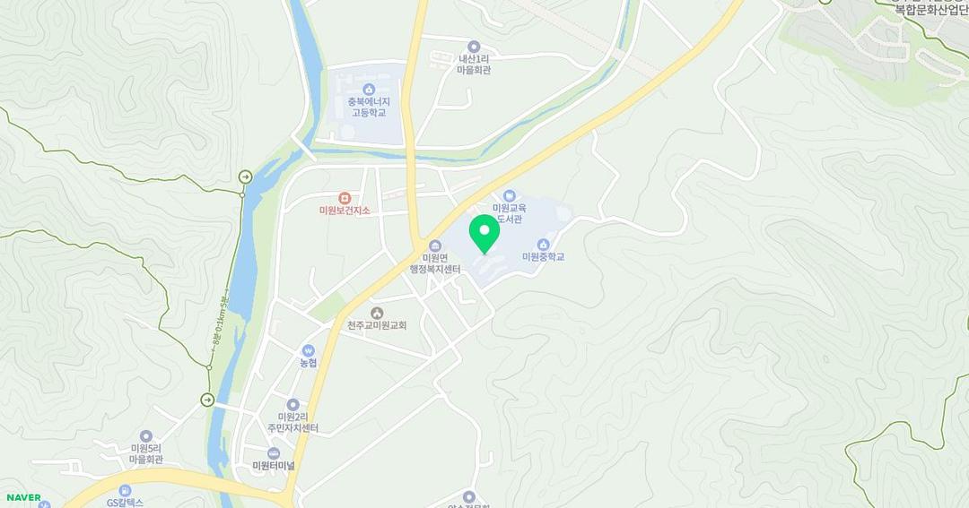 미원초등학교병설유치원 위치 지도