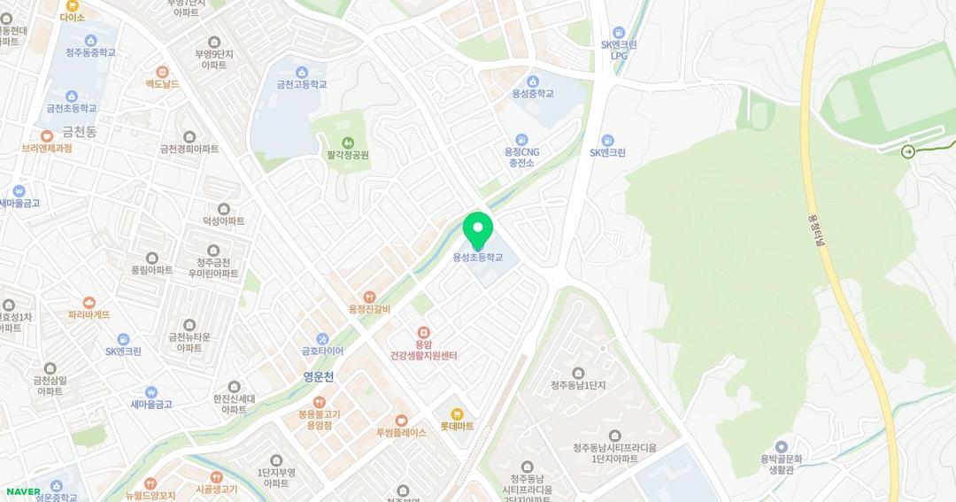 용성초등학교병설유치원 위치 지도