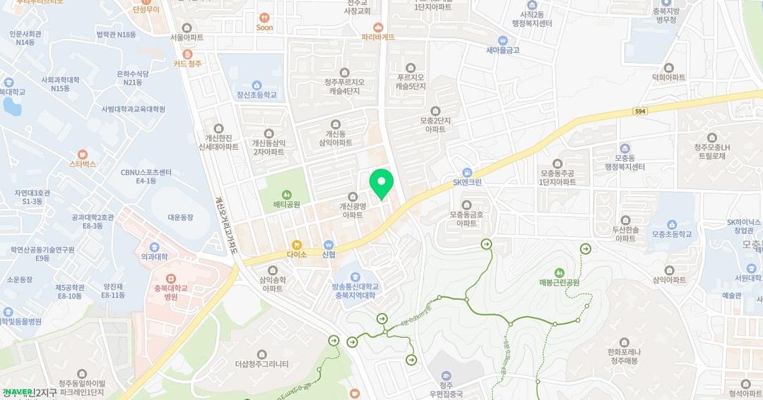 씨에이유치원 위치 지도