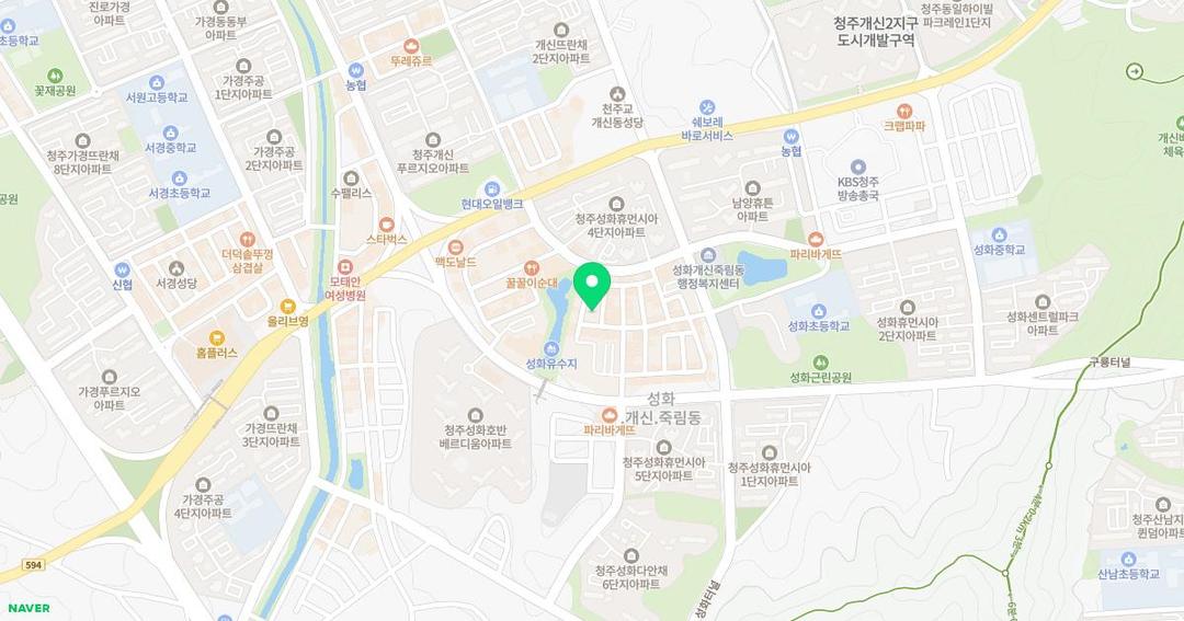 꿈가득한유치원 위치 지도