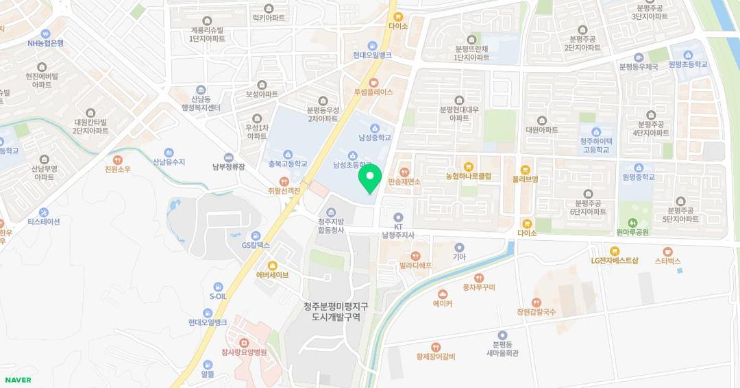 남성유치원 위치 지도