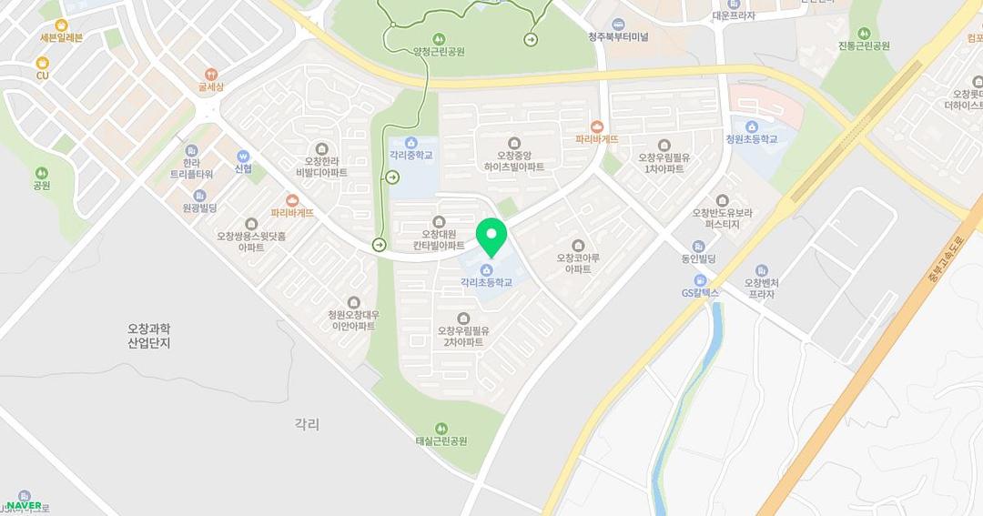각리초등학교병설유치원 위치 지도