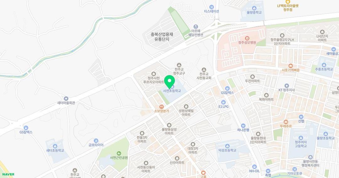 사천초등학교병설유치원 위치 지도