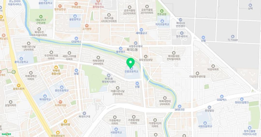 진흥초등학교병설유치원 위치 지도