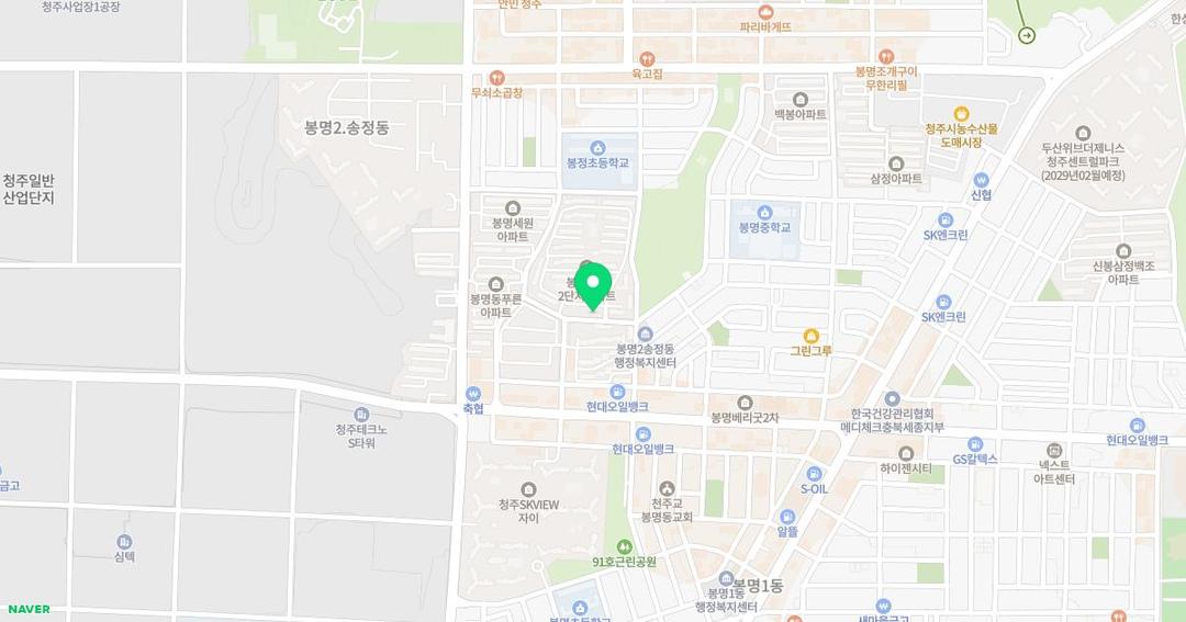 유동유치원 위치 지도