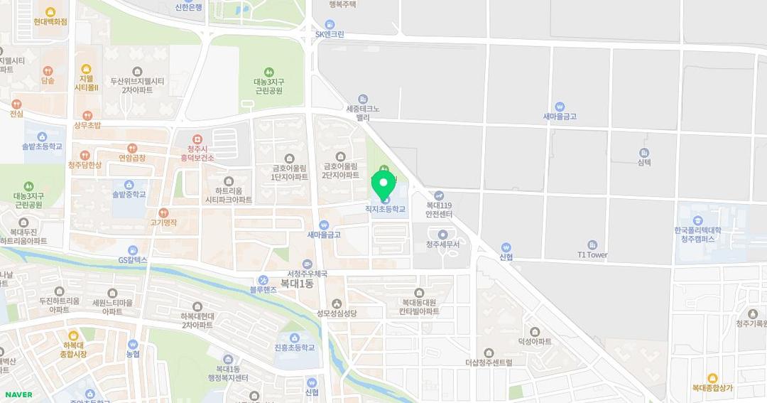 직지초등학교병설유치원 위치 지도