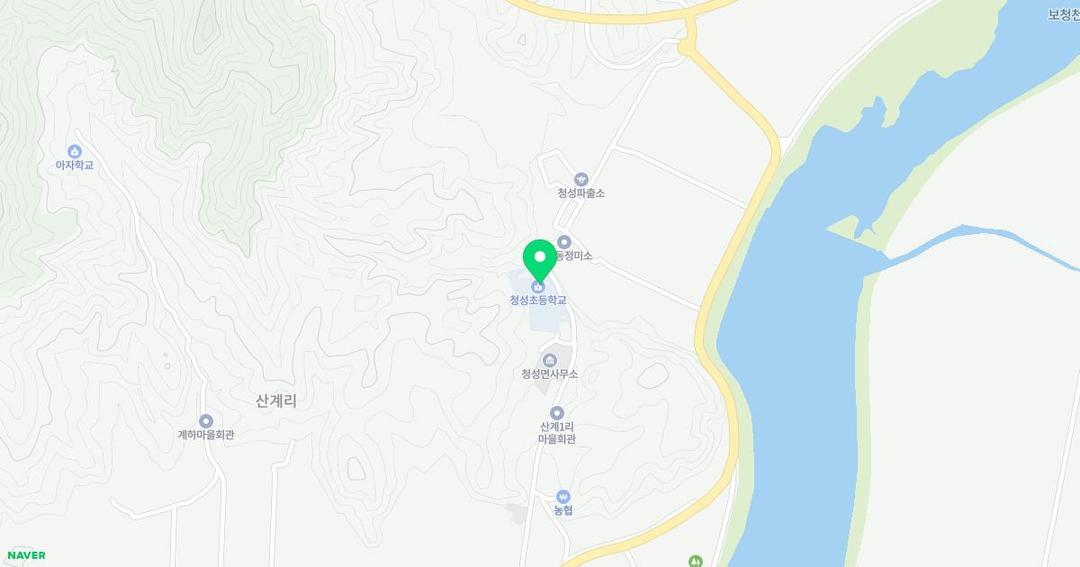 청성초등학교병설유치원 위치 지도
