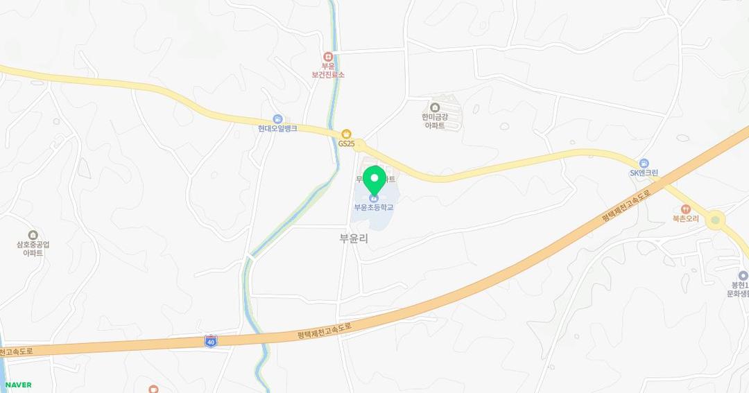 부윤초등학교병설유치원 위치 지도