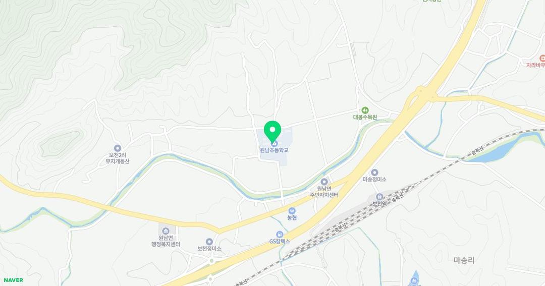 원남초등학교병설유치원 위치 지도