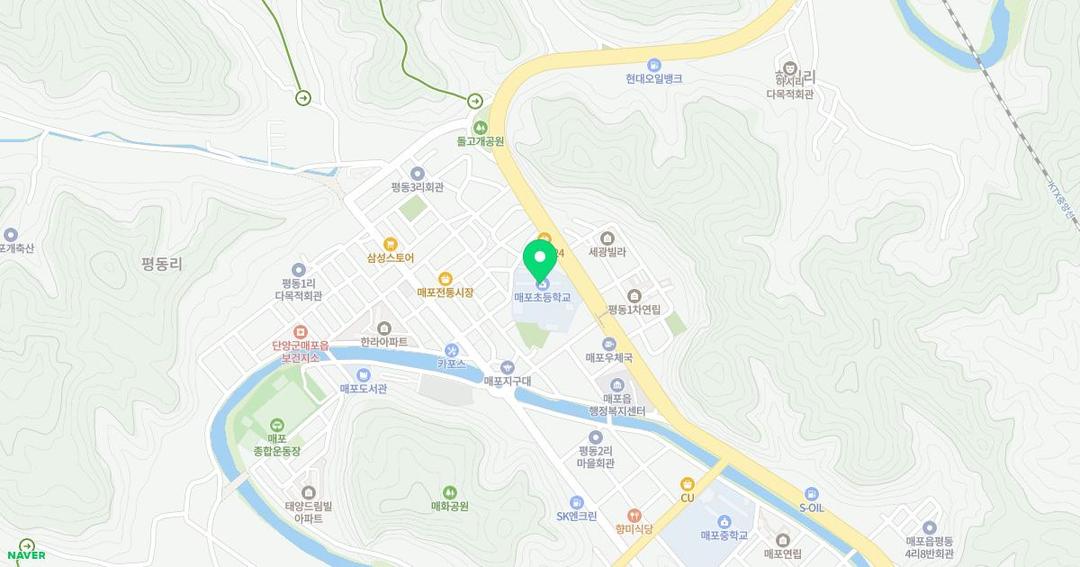 매포초등학교병설유치원 위치 지도