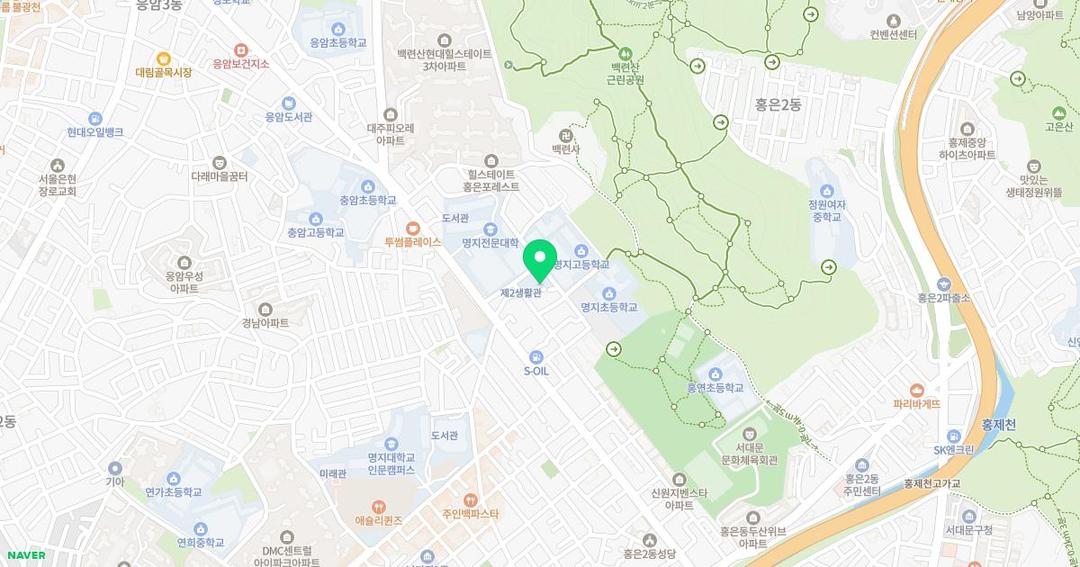 명지전문대학부속명지유치원 위치 지도