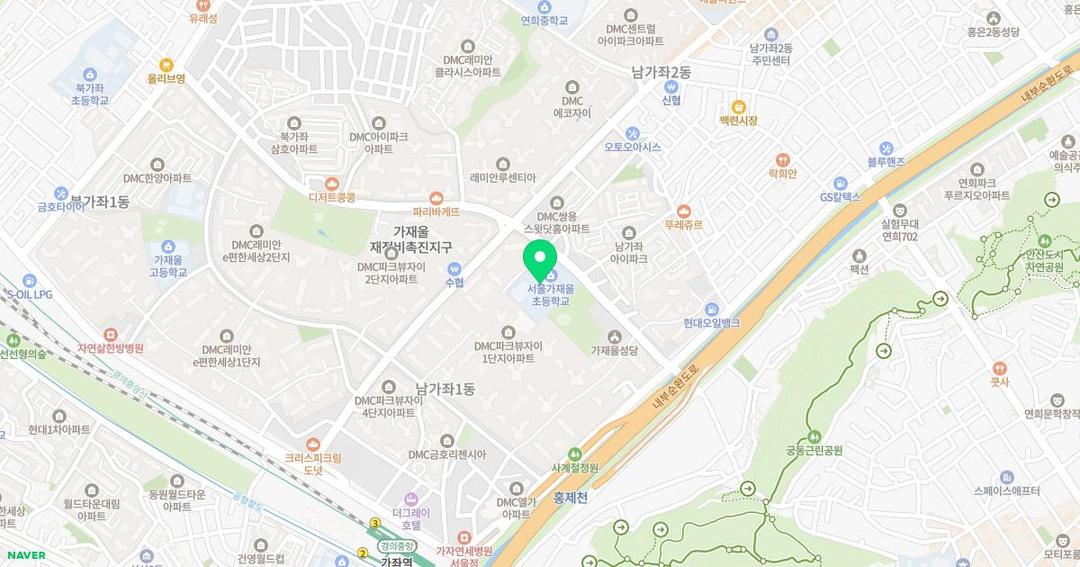 서울가재울초등학교병설유치원 위치 지도