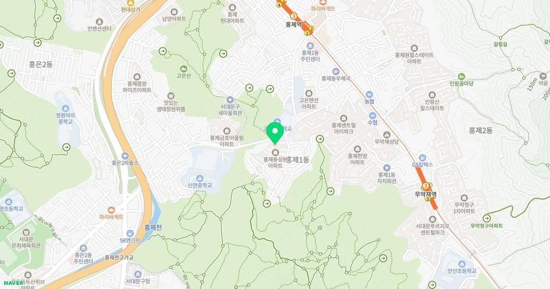 현대홍익유치원 위치 지도