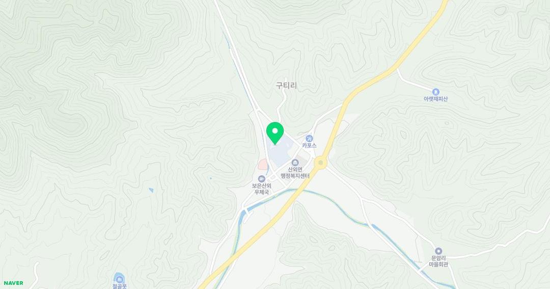 산외초등학교병설유치원 위치 지도
