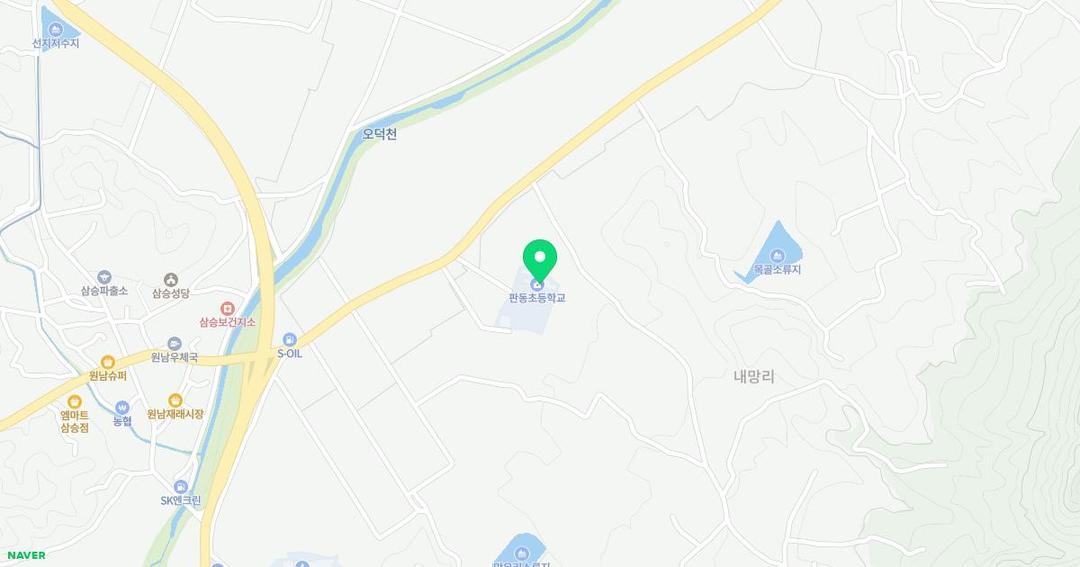 판동초등학교병설유치원 위치 지도