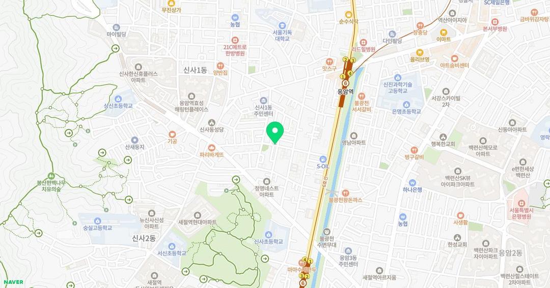 다우림유치원 위치 지도