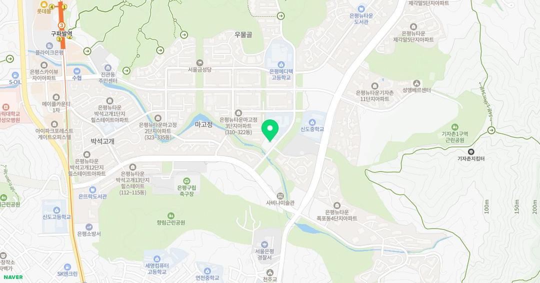 서울북한산유치원 위치 지도
