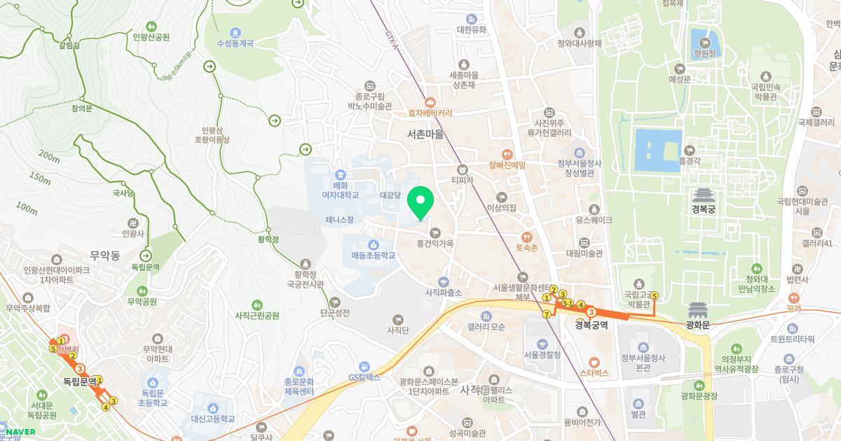 배화여자대학교 부속 배화유치원 위치 지도