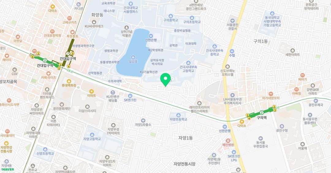 자양하나유치원 위치 지도