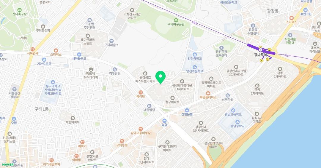 청구이화유치원 위치 지도