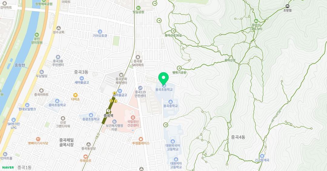 서울용곡초등학교병설유치원 위치 지도