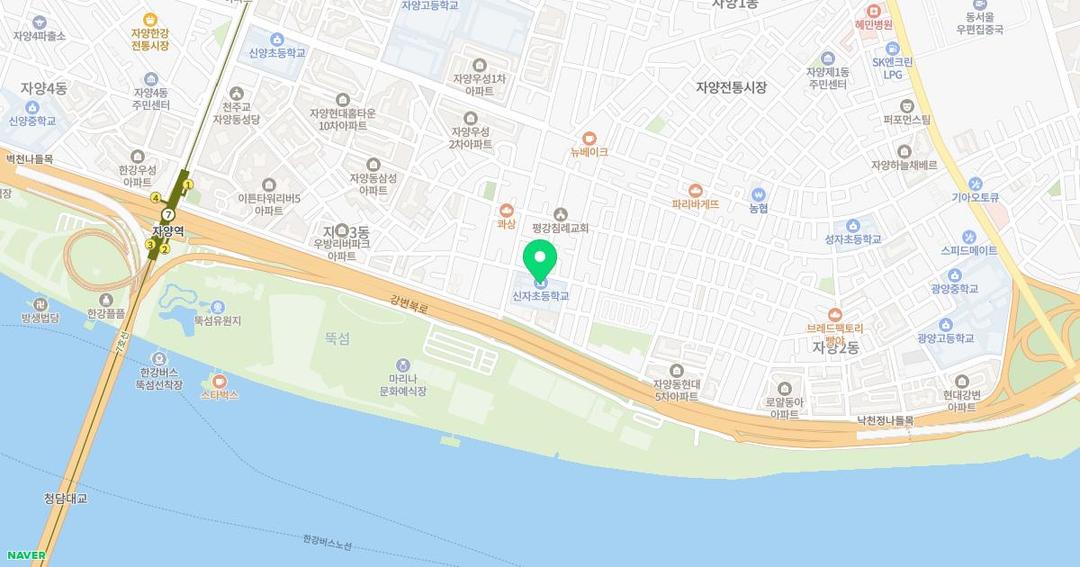 서울신자초등학교병설유치원 위치 지도