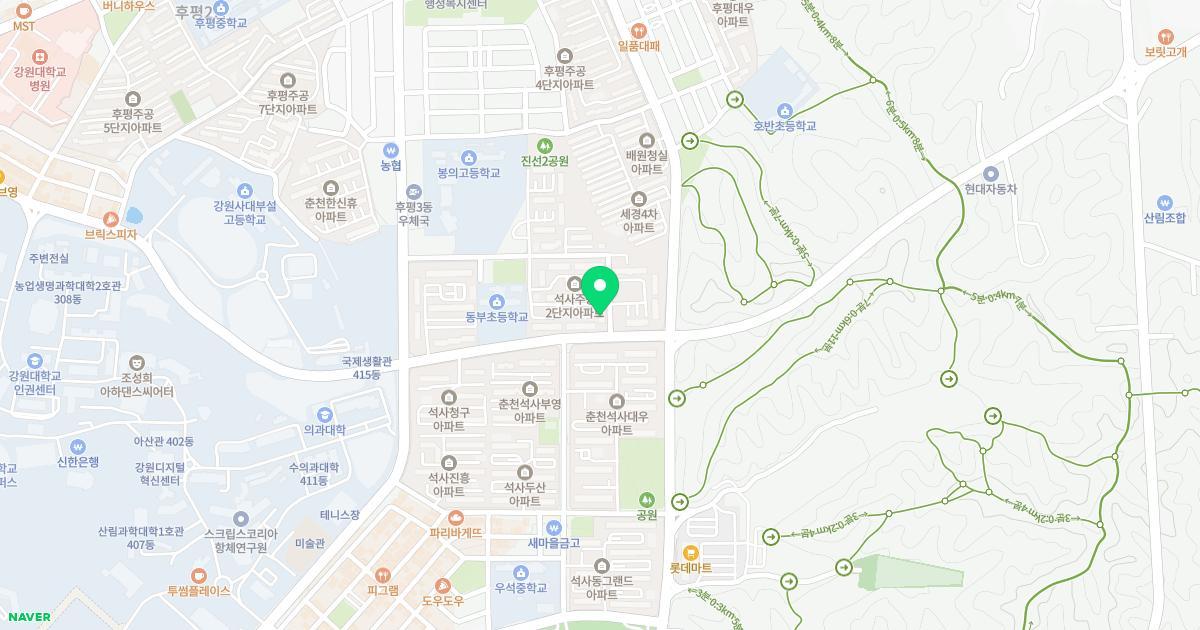 춘천유치원 위치 지도