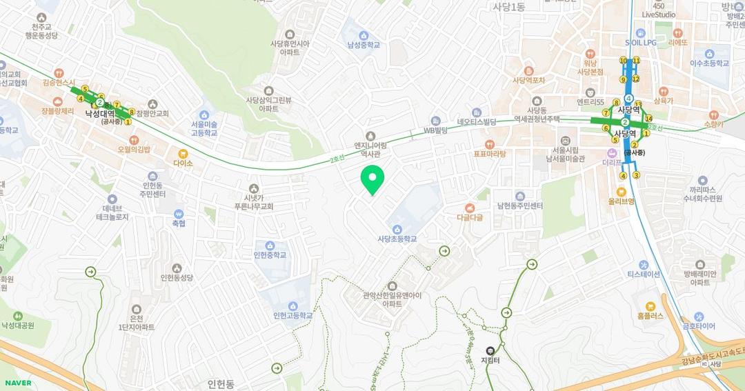 새싹유치원 위치 지도