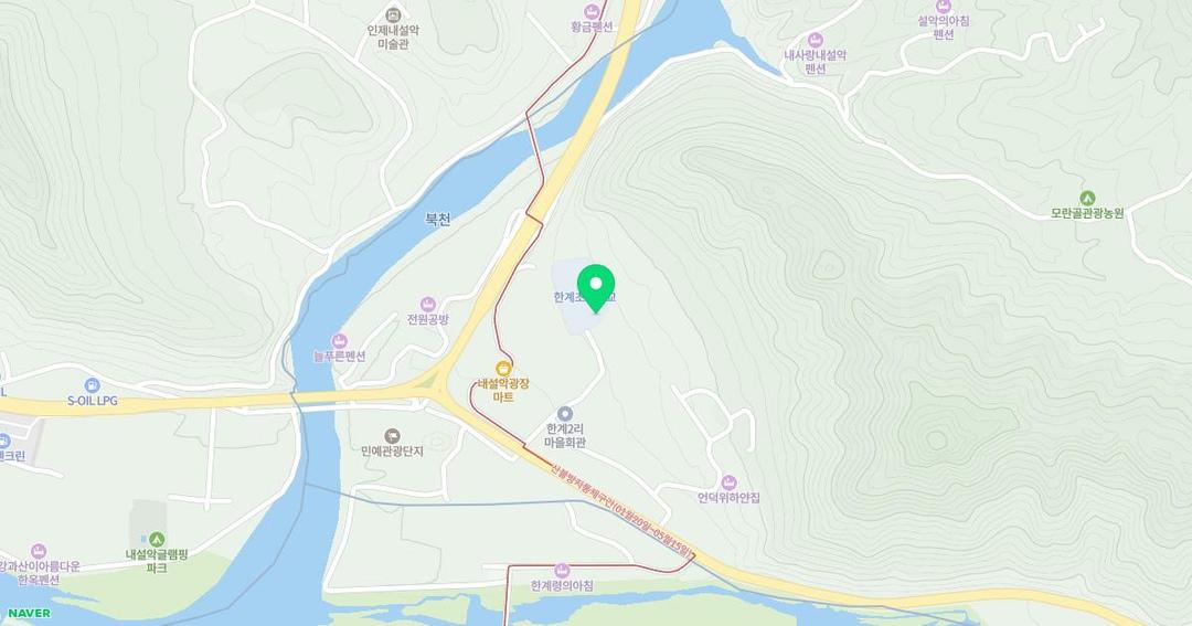 한계초등학교병설유치원 위치 지도