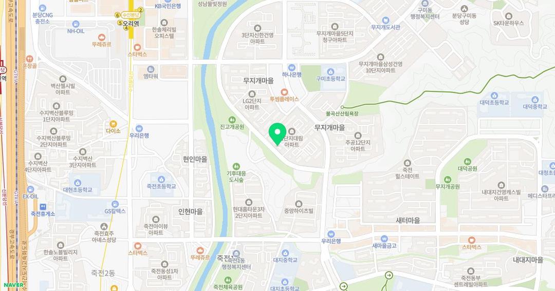 한울유치원 위치 지도