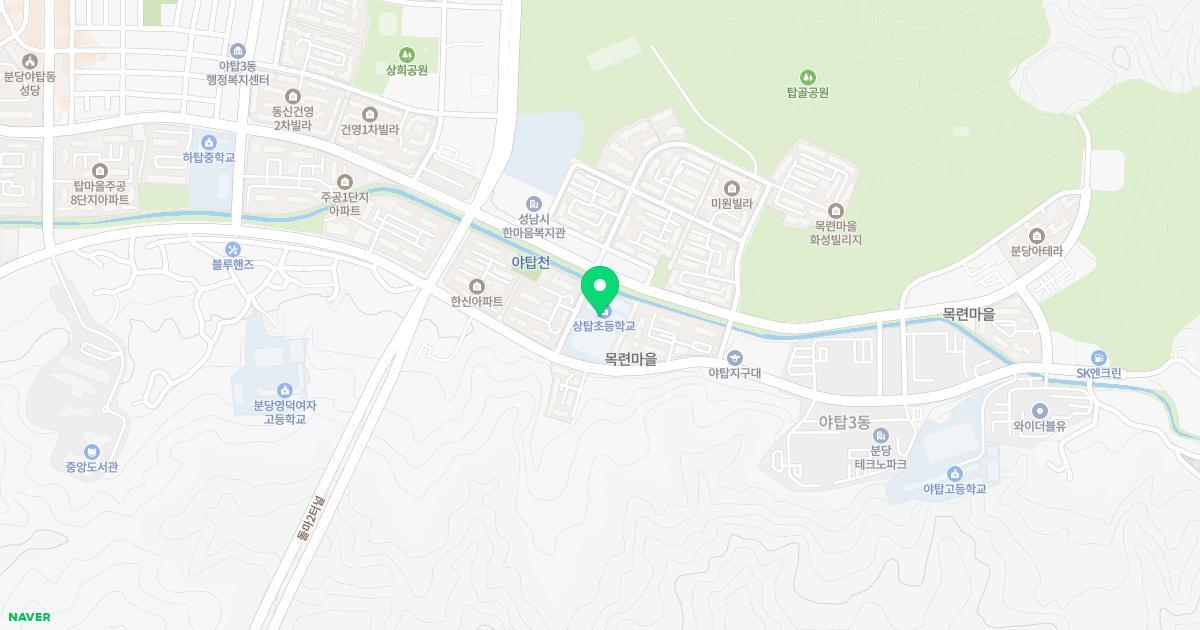 상탑초등학교병설유치원 위치 지도