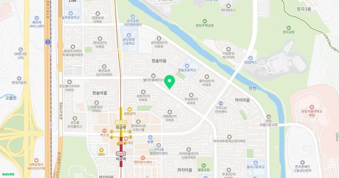 이솔유치원 위치 지도