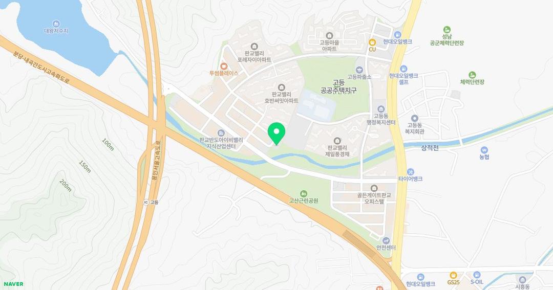 고등나래유치원 위치 지도