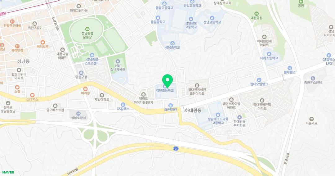 검단초등학교병설유치원 위치 지도