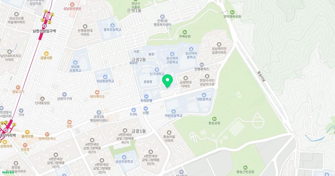 신구대학교부속유치원 위치 지도