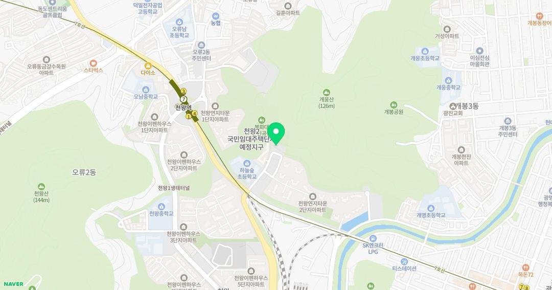 서울하늘숲유치원 위치 지도
