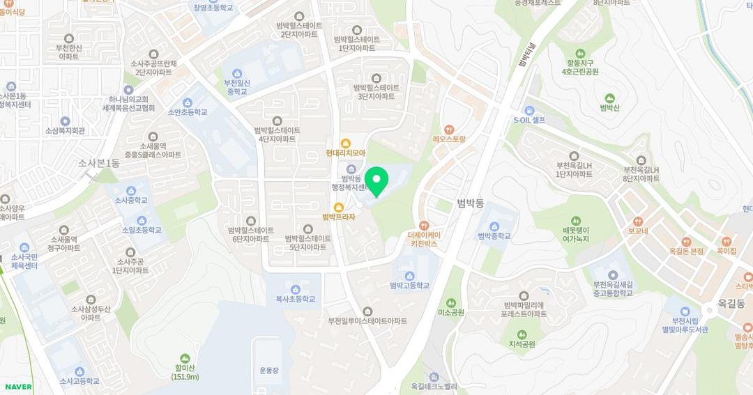 범박초등학교병설유치원 위치 지도
