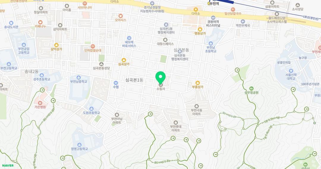 소림사유치원 위치 지도