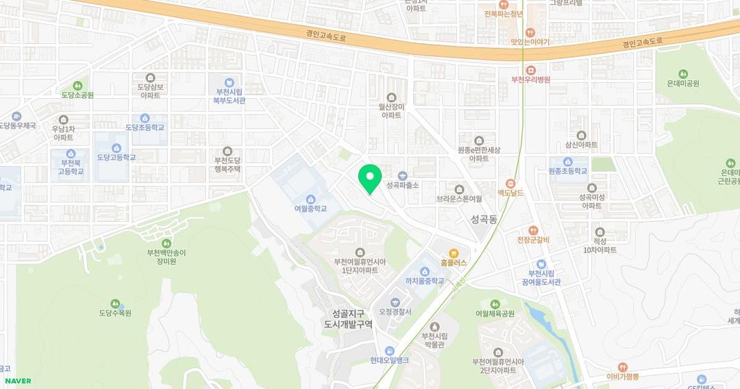 엄지유치원 위치 지도