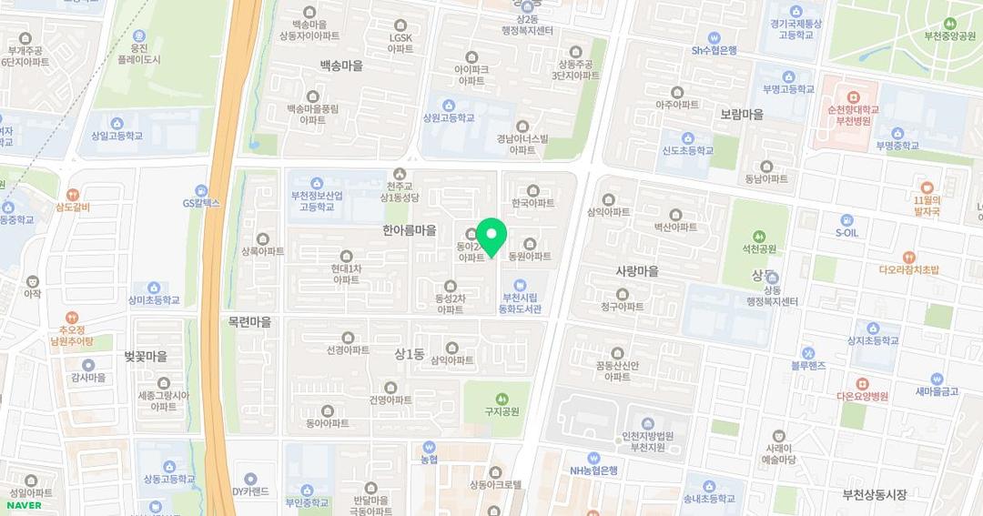 민영유치원 위치 지도