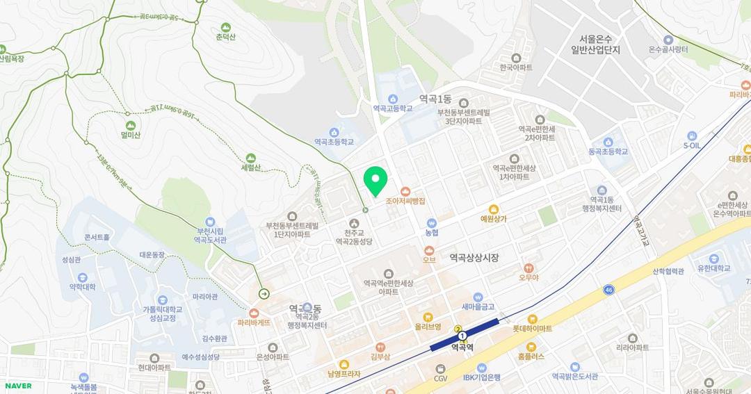 정동유치원 위치 지도
