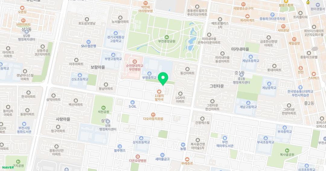 중동사랑아트유치원 위치 지도