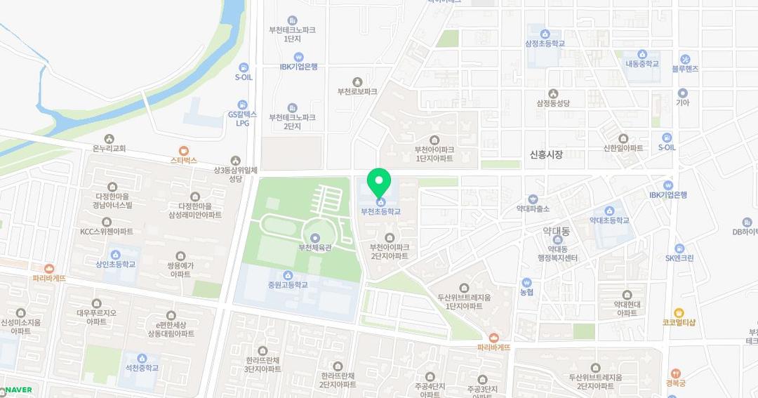 부천초등학교병설유치원 위치 지도